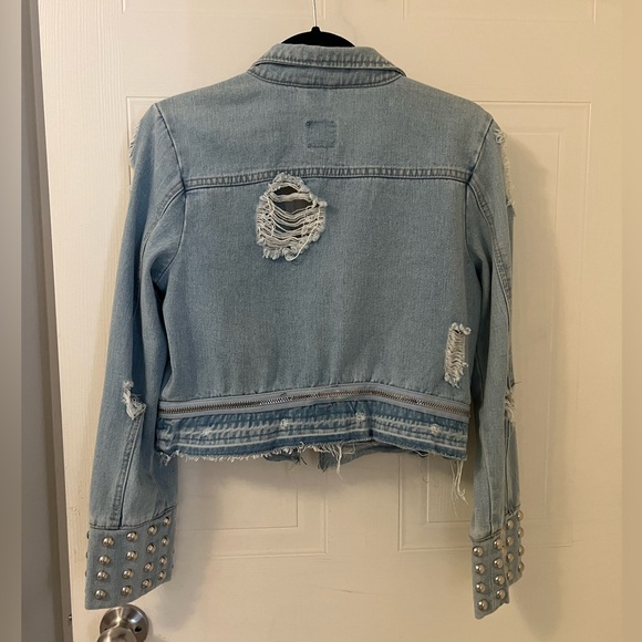 Denim moto jacket - Picture 4 of 8